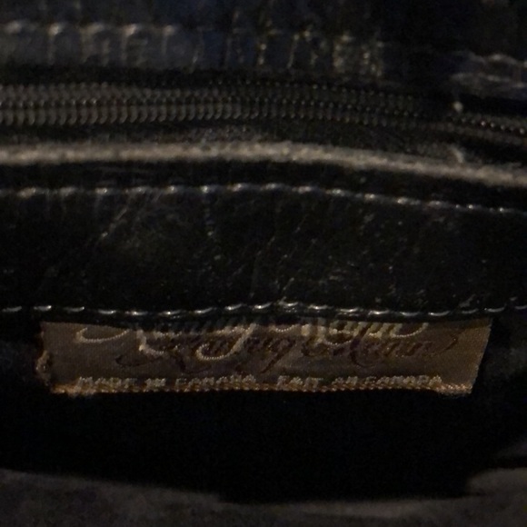 Vintage Leather Karnig Mann Handbag Made in Canada 1980s - Picture 4 of 5